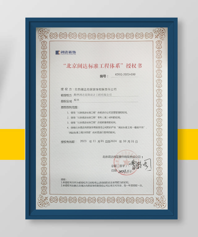 闊達(dá)授權(quán)證書